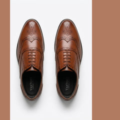 Vantore Premium Tan colour  Oxford Brogue Shoes for Men