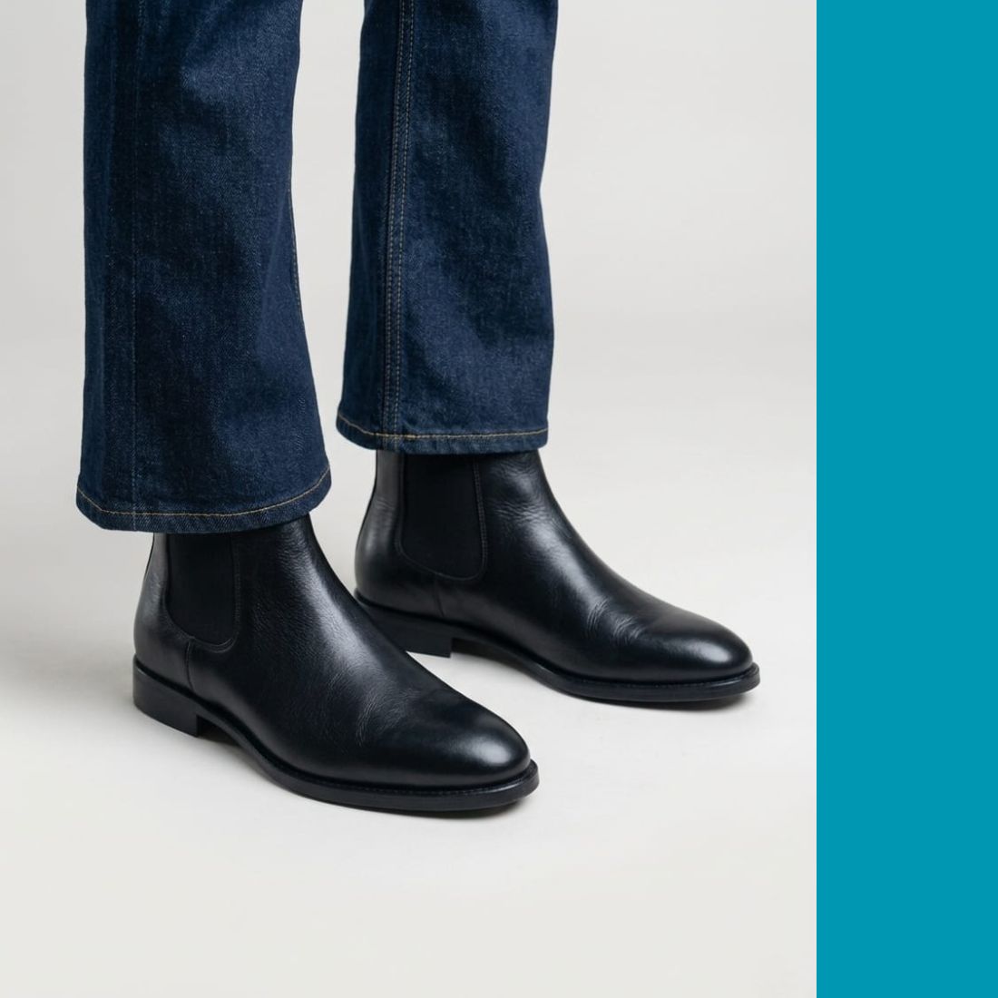 Vantore Men’s BlackLeather Chelsea Boots – Elegant & Comfortable
