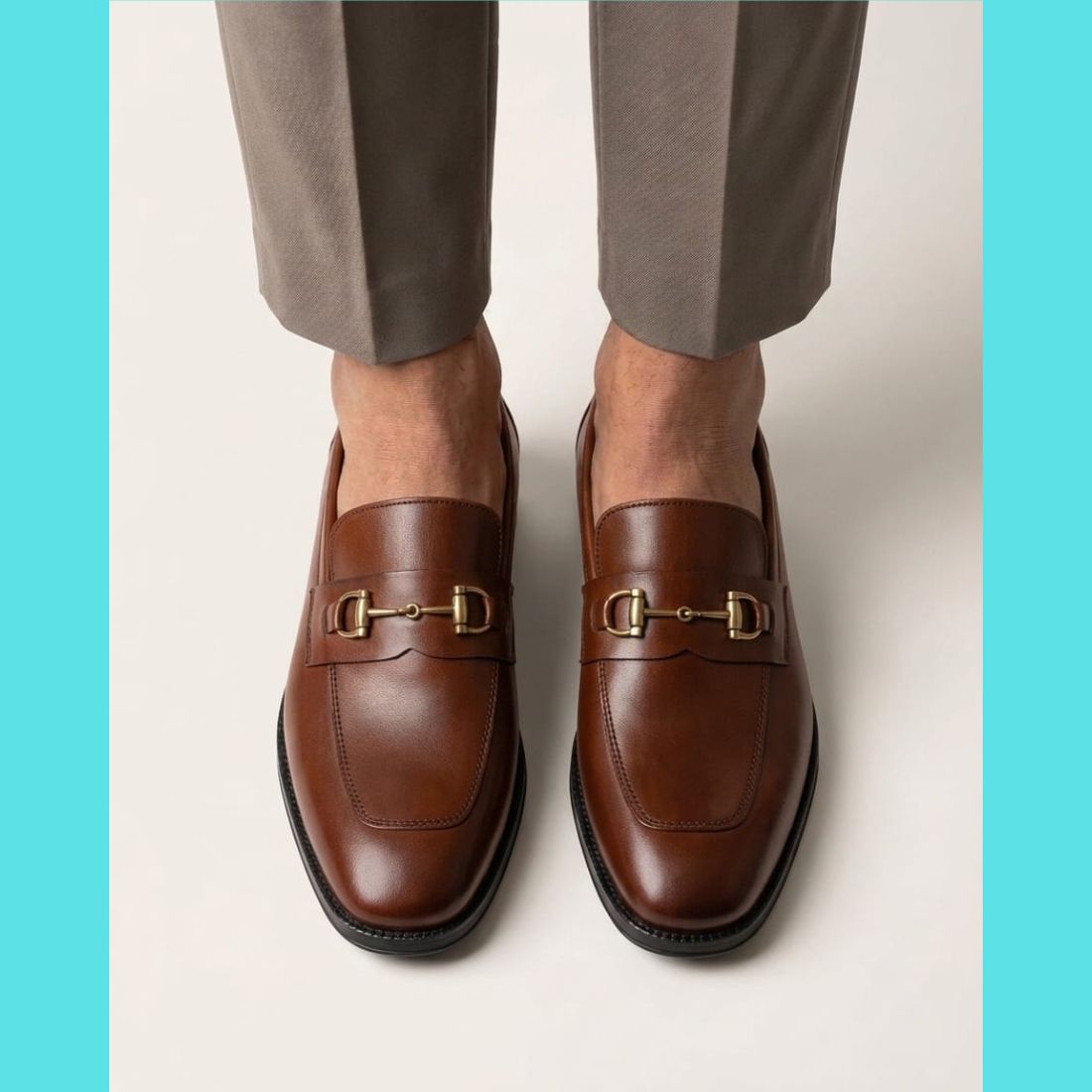 Vantore Men’s Brown Horsebit Loafers – Luxury Slip-On Formal Shoes
