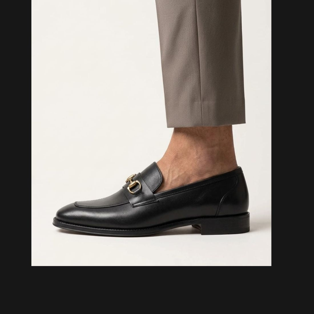 Vantore Men’s Black Horsebit Loafers – Luxury Slip-On Formal Shoes