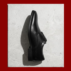 Vantore Classic Black Derby Shoes – Plain Toe Formal Lace-Up